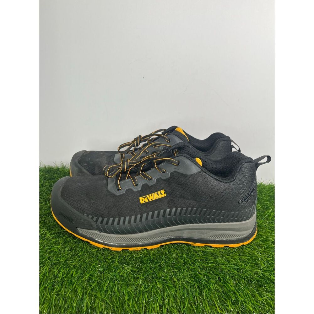 DeWalt Safety Work Shoes Steel Toe ASTM F2413-18 Men’s Size 12 Black Yellow